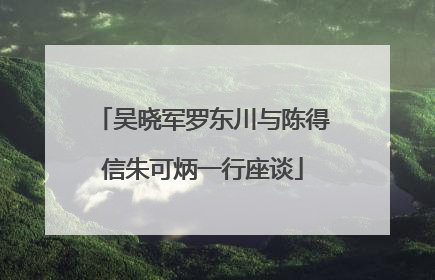 吴晓军罗东川与陈得信朱可炳一行座谈