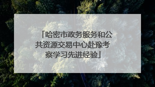 哈密市政务服务和公共资源交易中心赴豫考察学习先进经验