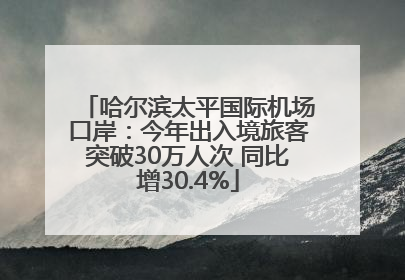 哈尔滨太平国际机场口岸：今年出入境旅客突破30万人次 同比增30.4%