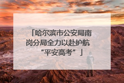 哈尔滨市公安局南岗分局全力以赴护航“平安高考”