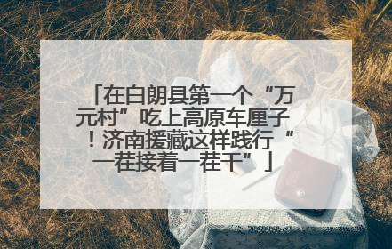 在白朗县第一个“万元村”吃上高原车厘子！济南援藏这样践行“一茬接着一茬干”
