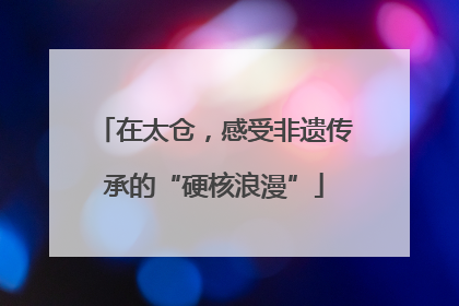 在太仓，感受非遗传承的“硬核浪漫”