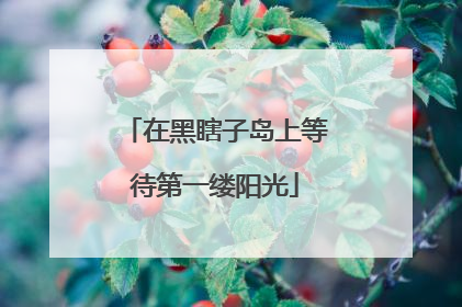 在黑瞎子岛上等待第一缕阳光