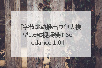 字节跳动推出豆包大模型1.6和视频模型Seedance 1.0