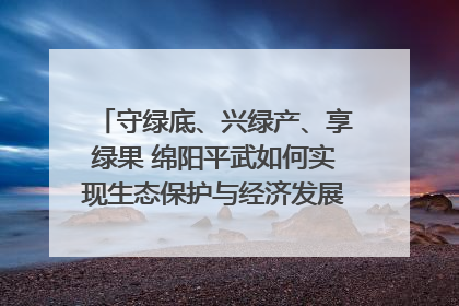 守绿底、兴绿产、享绿果 绵阳平武如何实现生态保护与经济发展双赢？｜新闻发布最前线·深一度