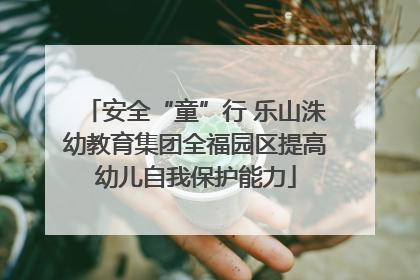 安全“童”行 乐山洙幼教育集团全福园区提高幼儿自我保护能力