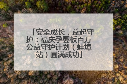 安全成长，益起守护：福庆孕婴板百万公益守护计划（蚌埠站）圆满成功