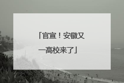 官宣！安徽又一高校来了