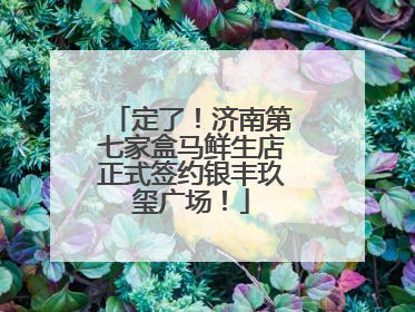 定了！济南第七家盒马鲜生店正式签约银丰玖玺广场！