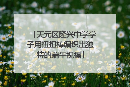 天元区隆兴中学学子用扭扭棒编织出独特的端午祝福