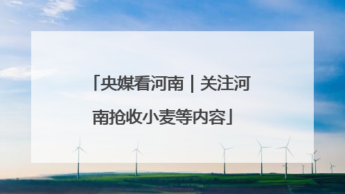 央媒看河南｜关注河南抢收小麦等内容