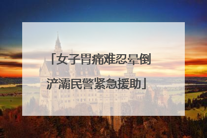 女子胃痛难忍晕倒 浐灞民警紧急援助