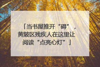 当书屋推开“碍”，黄陂区残疾人在这里让阅读“点亮心灯”