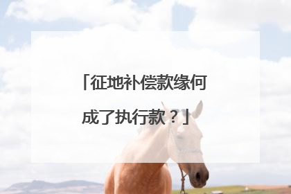 征地补偿款缘何成了执行款？
