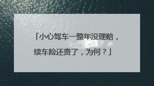 小心驾车一整年没理赔，续车险还贵了，为何？