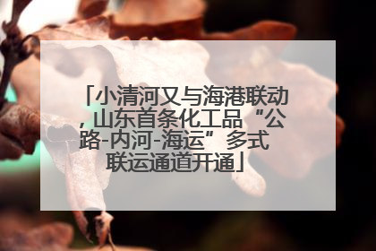 小清河又与海港联动，山东首条化工品“公路-内河-海运”多式联运通道开通