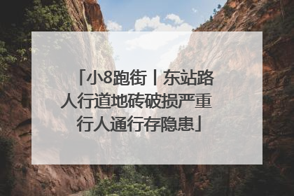 小8跑街丨东站路人行道地砖破损严重 行人通行存隐患