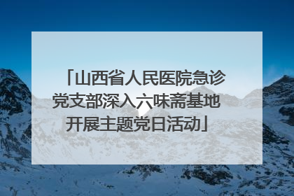 山西省人民医院急诊党支部深入六味斋基地开展主题党日活动