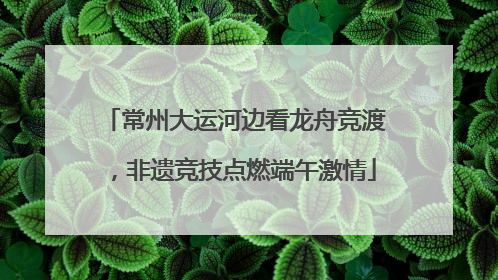 常州大运河边看龙舟竞渡，非遗竞技点燃端午激情