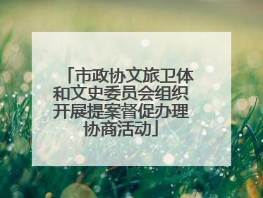 市政协文旅卫体和文史委员会组织开展提案督促办理协商活动