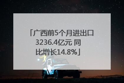 广西前5个月进出口3236.4亿元 同比增长14.8%