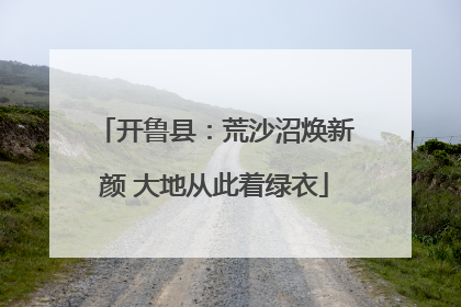 开鲁县：荒沙沼焕新颜 大地从此着绿衣