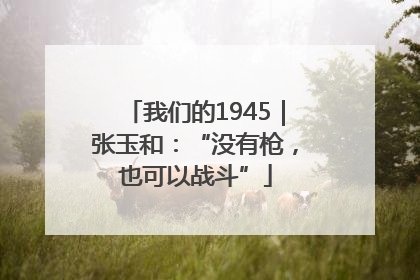 我们的1945｜张玉和：“没有枪，也可以战斗”
