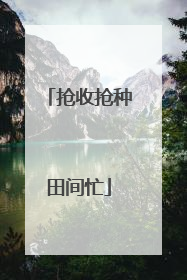 抢收抢种田间忙