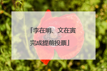 李在明、文在寅完成提前投票