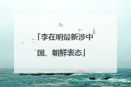 李在明最新涉中国、朝鲜表态