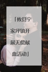 攸县宁家坪镇开展无偿献血活动
