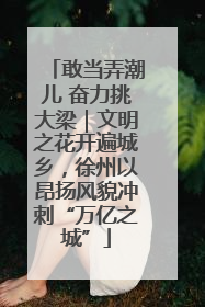 敢当弄潮儿 奋力挑大梁｜文明之花开遍城乡，徐州以昂扬风貌冲刺“万亿之城”