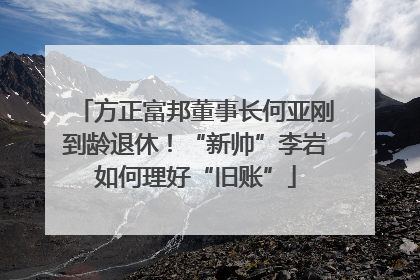 方正富邦董事长何亚刚到龄退休！“新帅”李岩如何理好“旧账”