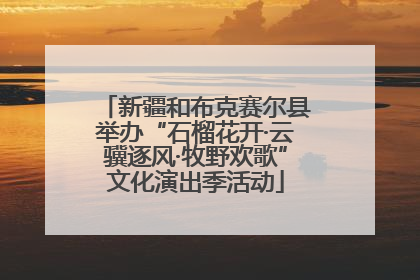 新疆和布克赛尔县举办“石榴花开·云骥逐风·牧野欢歌”文化演出季活动