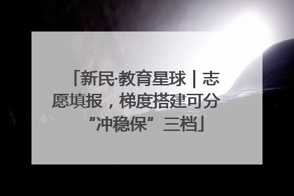 新民·教育星球｜志愿填报，梯度搭建可分“冲稳保”三档