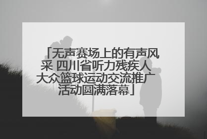 无声赛场上的有声风采 四川省听力残疾人大众篮球运动交流推广活动圆满落幕
