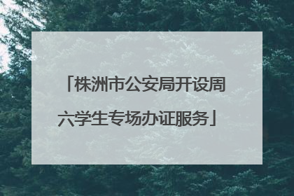 株洲市公安局开设周六学生专场办证服务