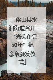 梁山县水泊街道召开“光荣在党50年”纪念章颁发仪式