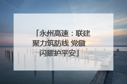 永州高速：联建聚力筑防线 党徽闪耀护平安