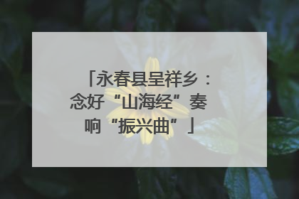 永春县呈祥乡：念好“山海经”奏响“振兴曲”
