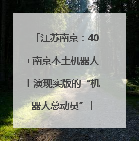 江苏南京：40+南京本土机器人上演现实版的“机器人总动员”