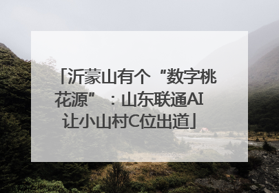 沂蒙山有个“数字桃花源”：山东联通AI让小山村C位出道