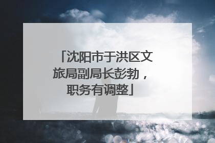 沈阳市于洪区文旅局副局长彭勃，职务有调整