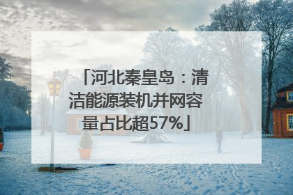 河北秦皇岛：清洁能源装机并网容量占比超57%