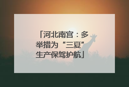 河北南宫：多举措为“三夏”生产保驾护航