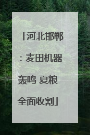 河北邯郸：麦田机器轰鸣 夏粮全面收割