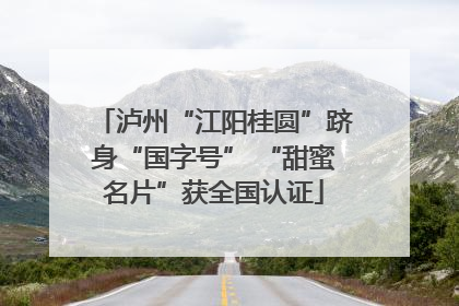 泸州“江阳桂圆”跻身“国字号” “甜蜜名片”获全国认证