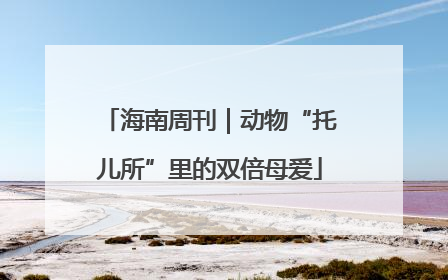 海南周刊｜动物“托儿所”里的双倍母爱