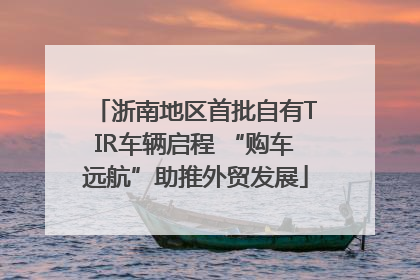 浙南地区首批自有TIR车辆启程 “购车远航”助推外贸发展
