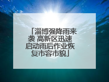 淄博强降雨来袭 高新区迅速启动雨后作业恢复市容市貌